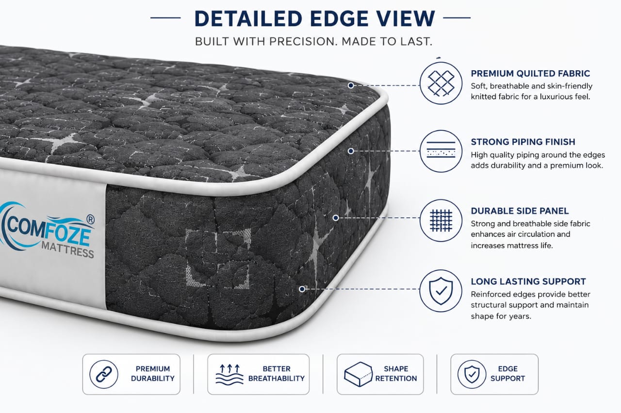 Luxury Orthopedic Mattress with Advanced Spine Support and Pressure Relief Technology - Image 2